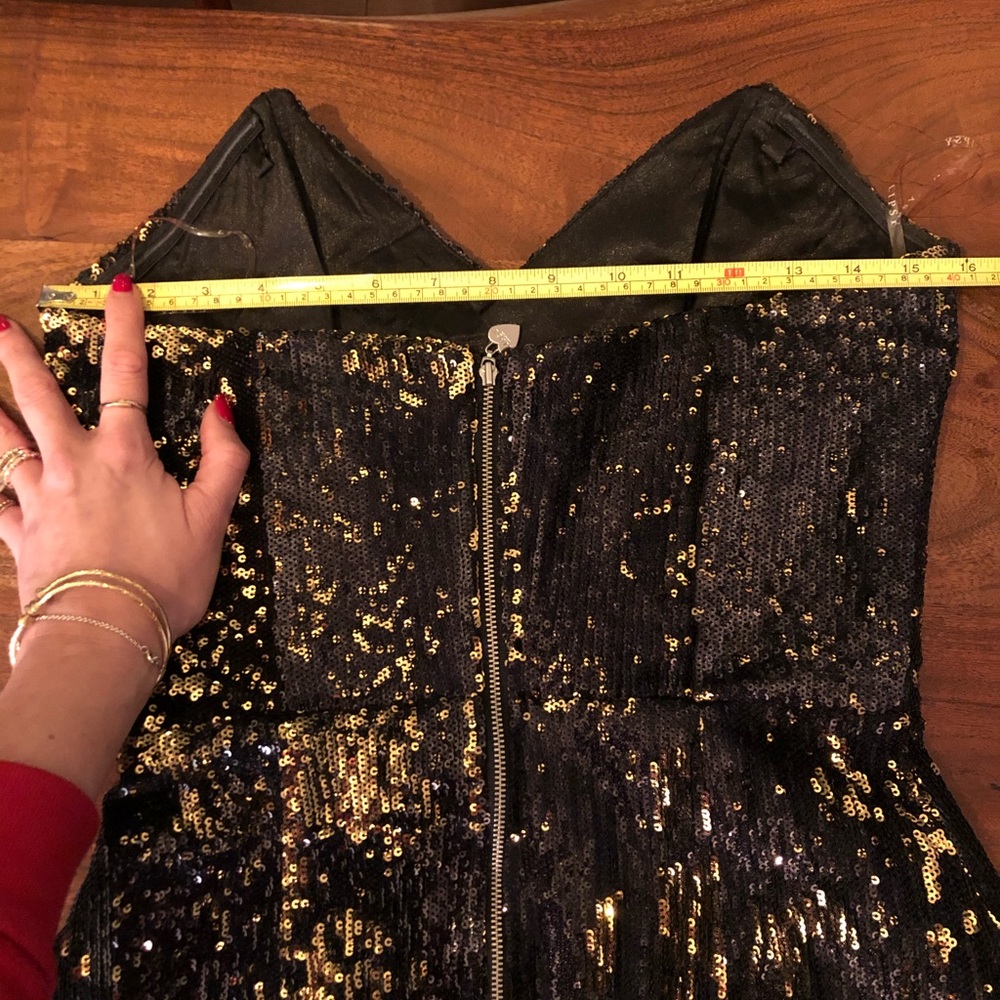 Two tone sequence party dress - Picture 7 of 8